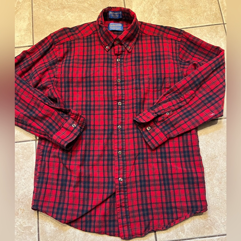 Pendleton Shirt Men M Sir Pendleton Authentic Matheson Tartan Plaid Worsted Wool
